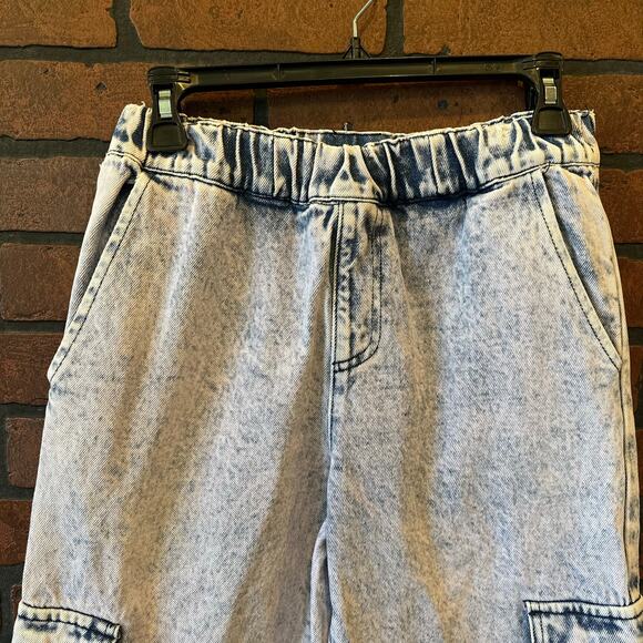 BP. Light Wash Blue/Purple Cargo Jeans - Size XS Streetwear Skater Wide Leg - Picture 7 of 13